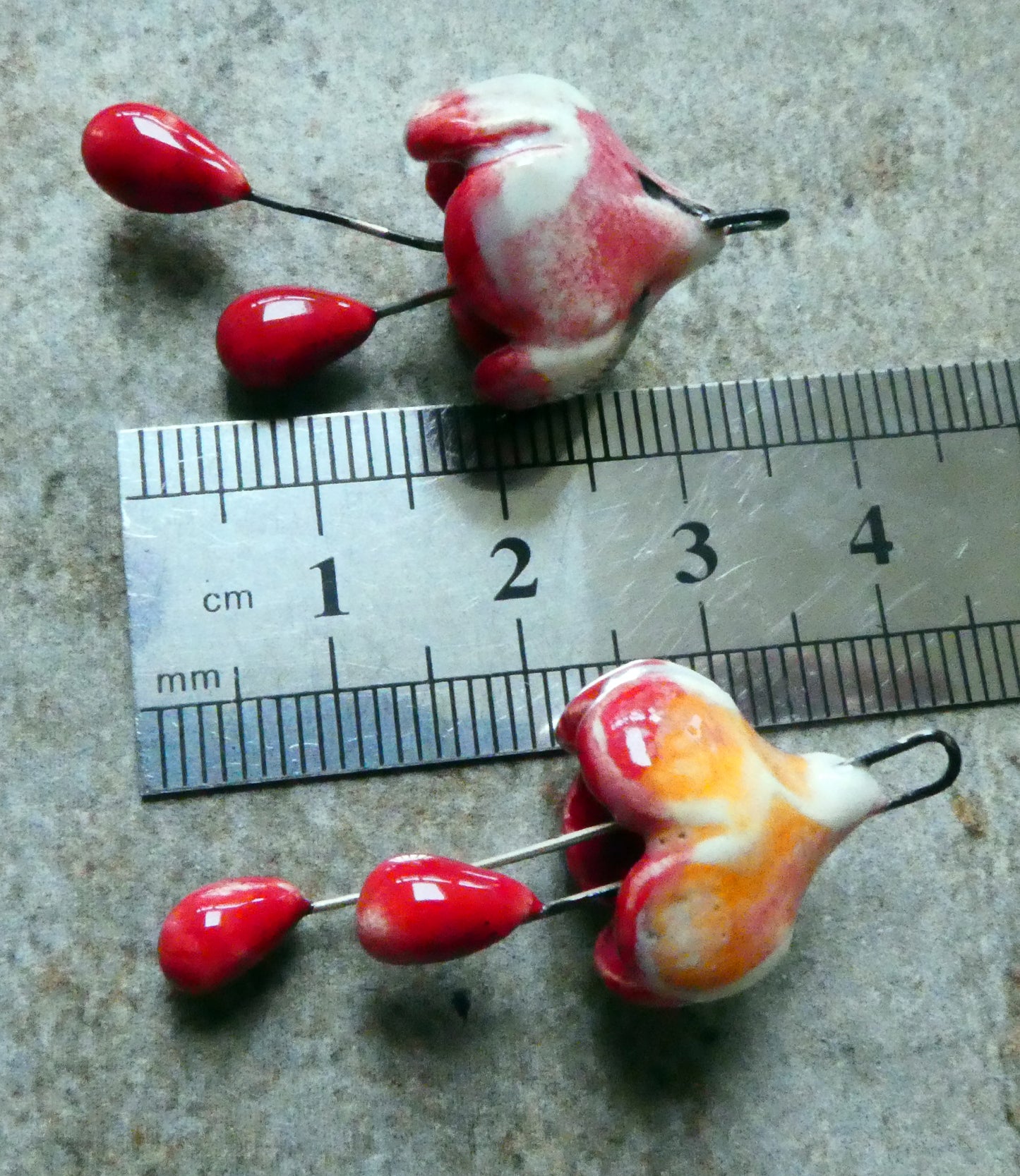 Ceramic Fuchsia Flower Earring Charms - Poppy Fields