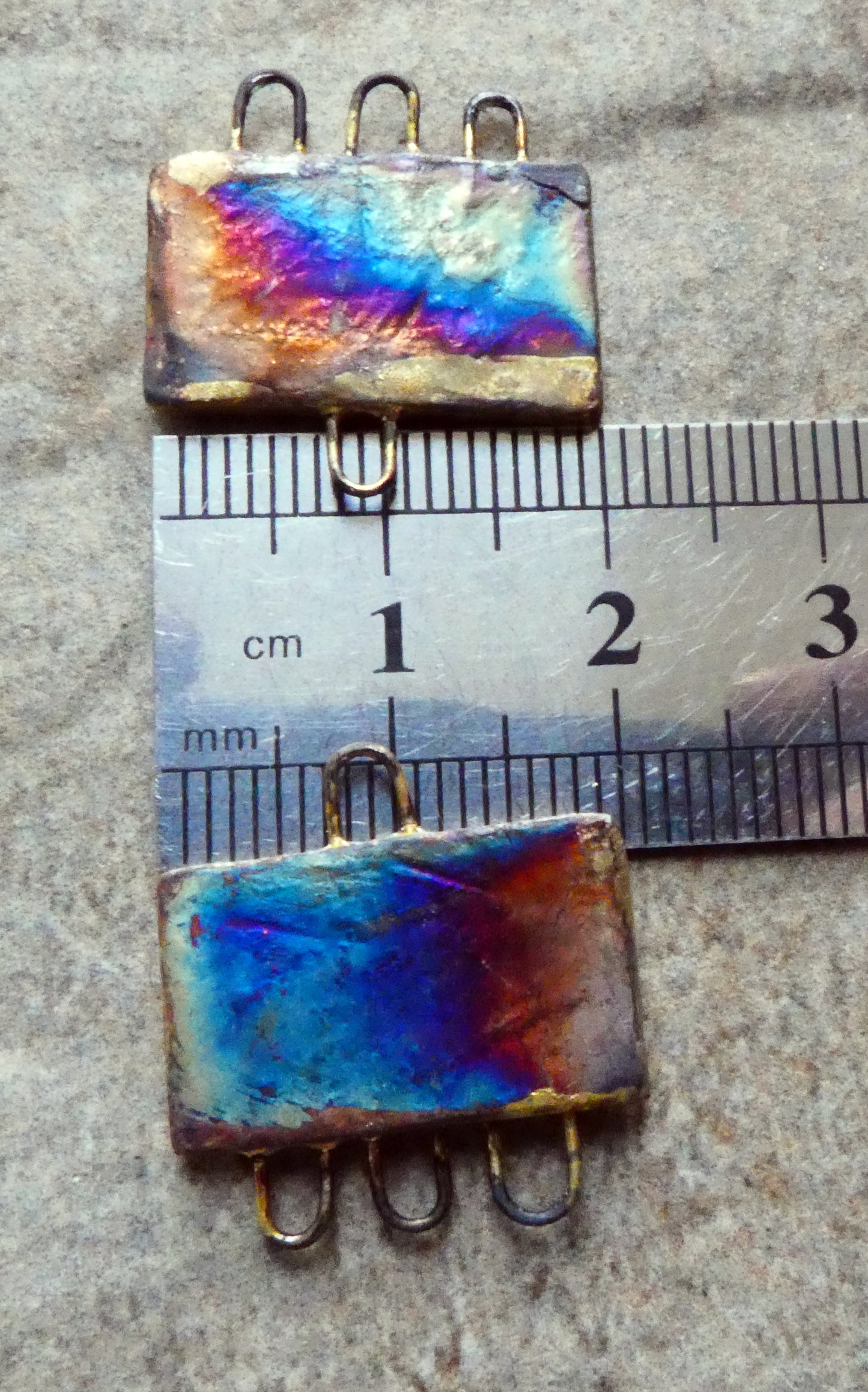 Ceramic Beach Scene Earring Connectors - #6