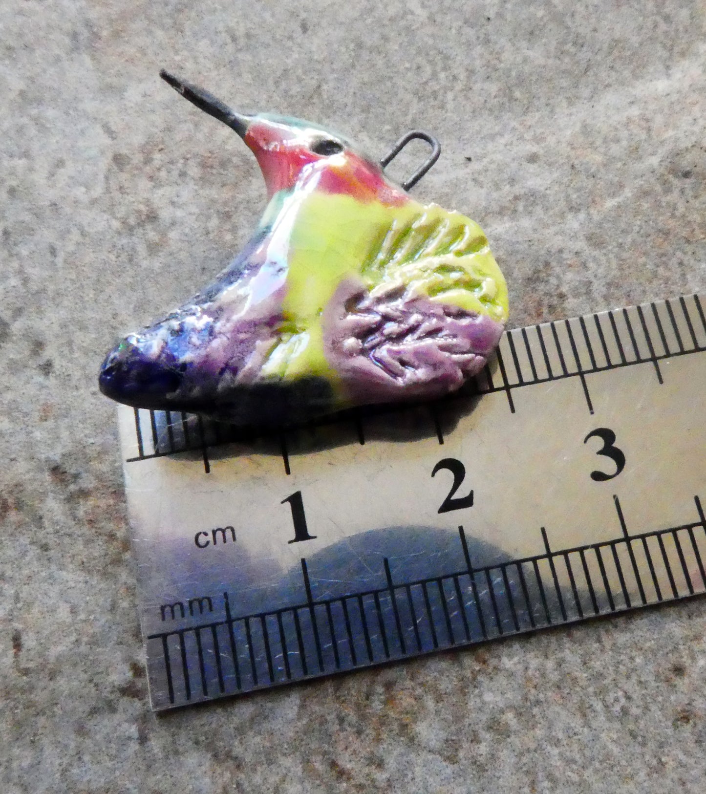 Ceramic Lustrous Hummingbird Dangles