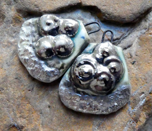 Ceramic Anemone Beachy Shard Earring Charms -Seawind
