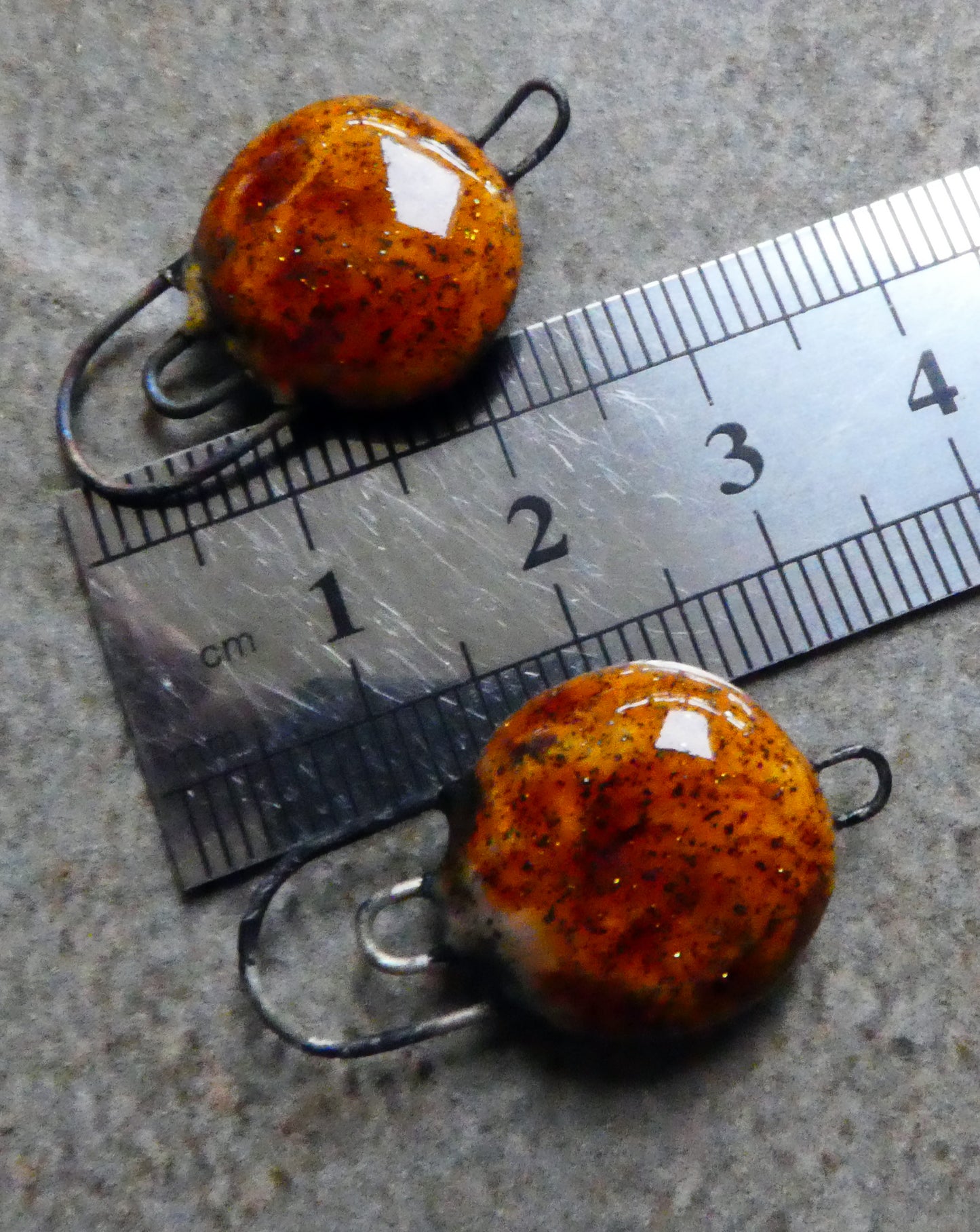 Ceramic Hoopy Disc Connectors - Amber Sparks