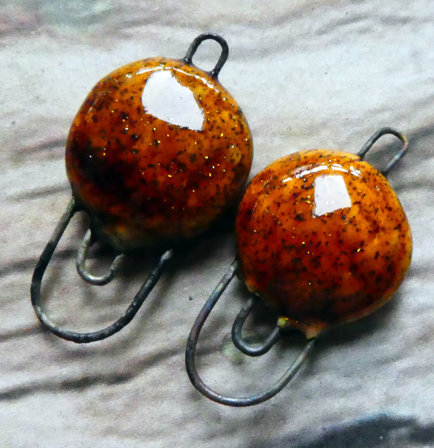 Ceramic Hoopy Disc Connectors - Amber Sparks