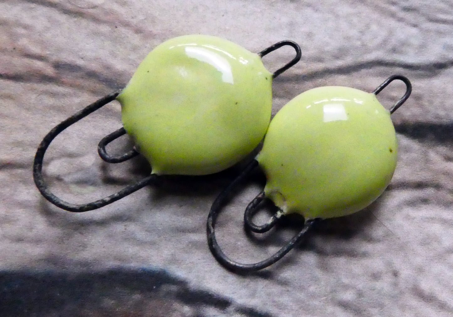 Ceramic Hoopy Disc Connectors - Honeydew