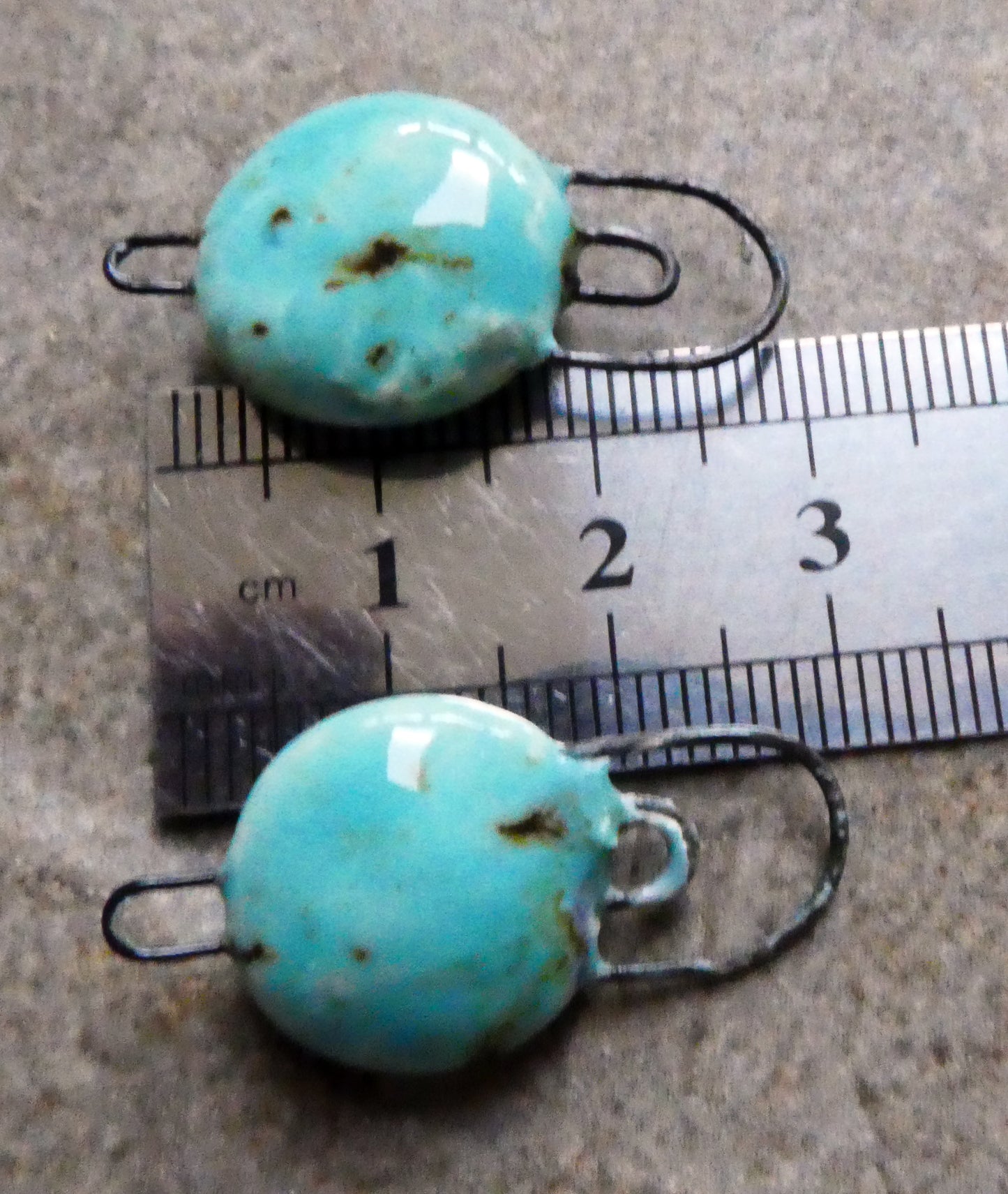 Ceramic Hoopy Disc Connectors - Blue Guppy