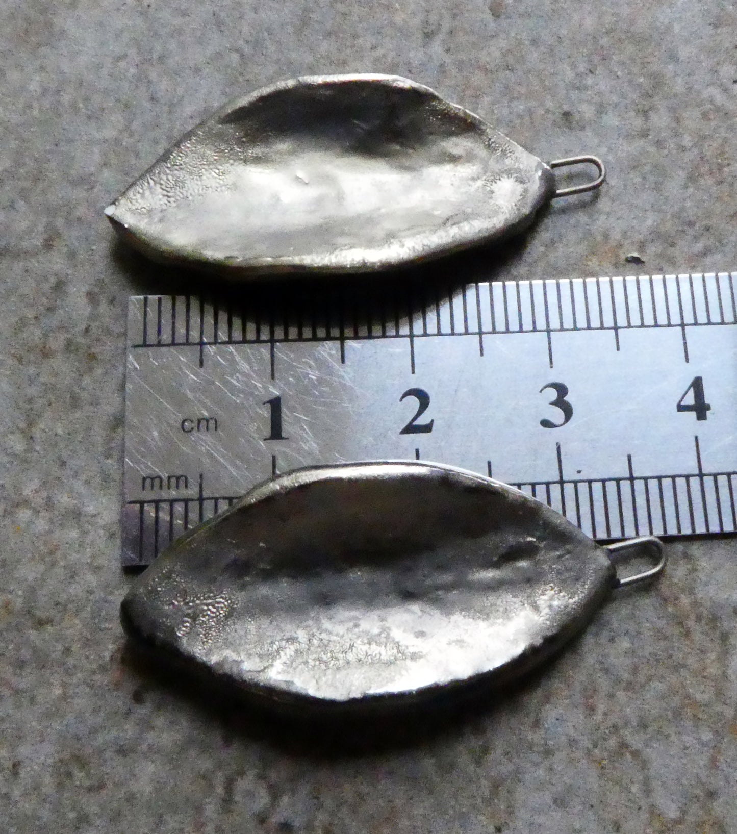 Ceramic Silvery Wave Textured Charms - Algae Bloom