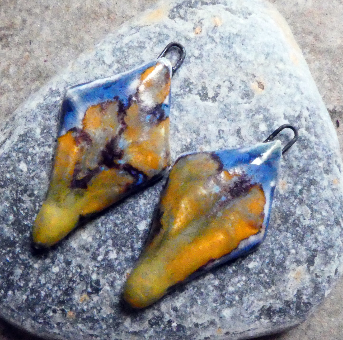 Ceramic Faceted Long Diamond Charms - Outer Space