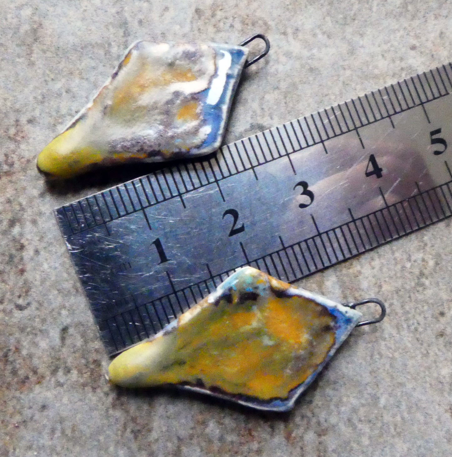 Ceramic Faceted Long Diamond Charms - Outer Space