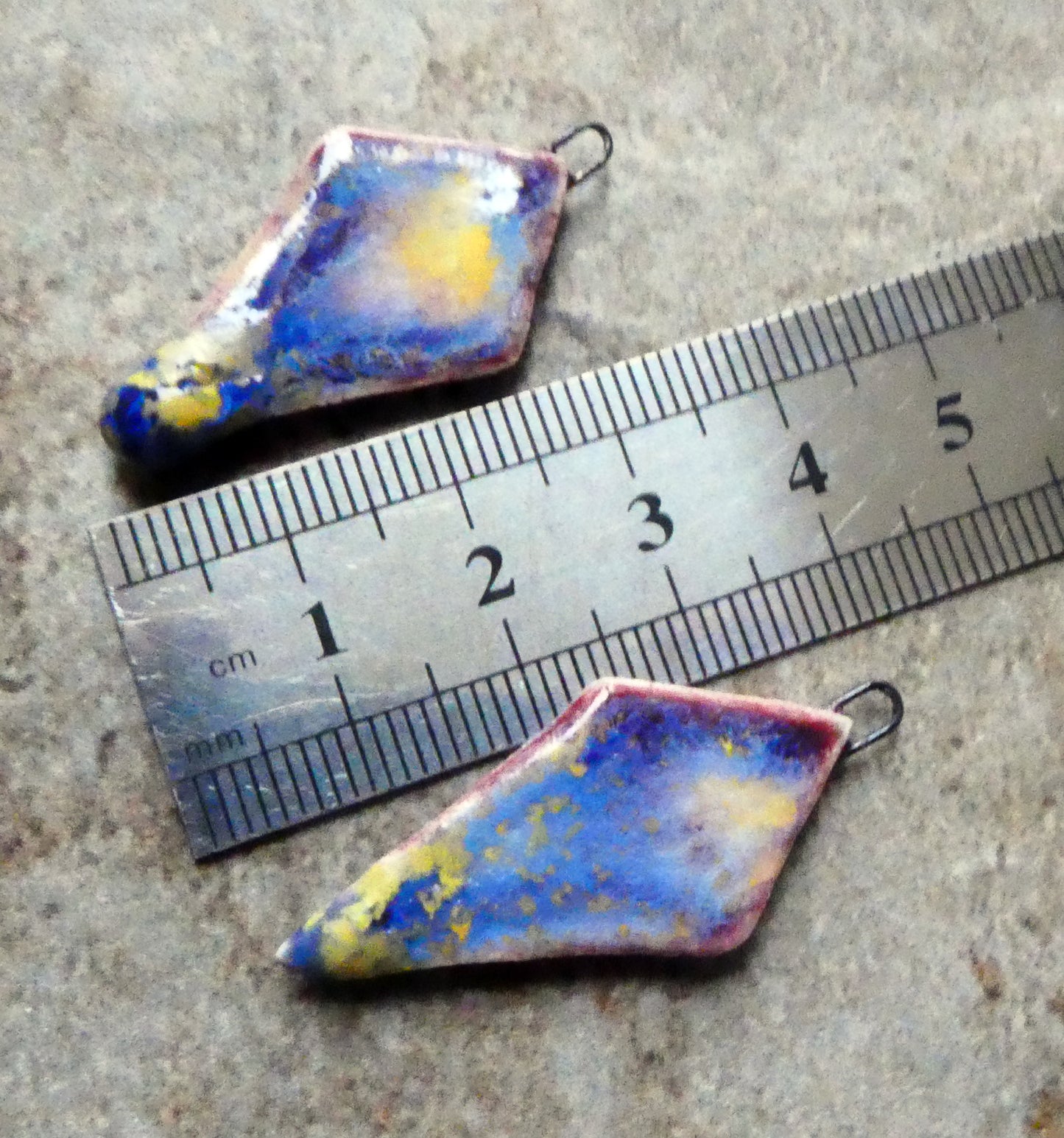Ceramic Faceted Long Diamond Charms - Sailors Delight
