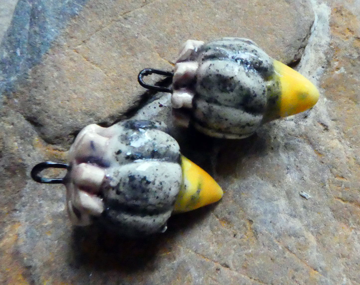 Ceramic Poppy Seed Head Earring Charms