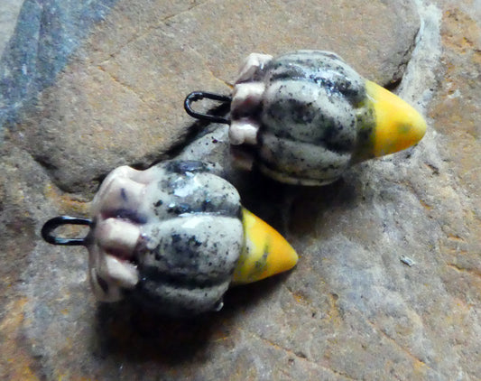 Ceramic Poppy Seed Head Earring Charms