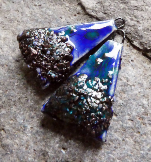 Ceramic Coarse Sandy Wedge Charms- Monets Pond