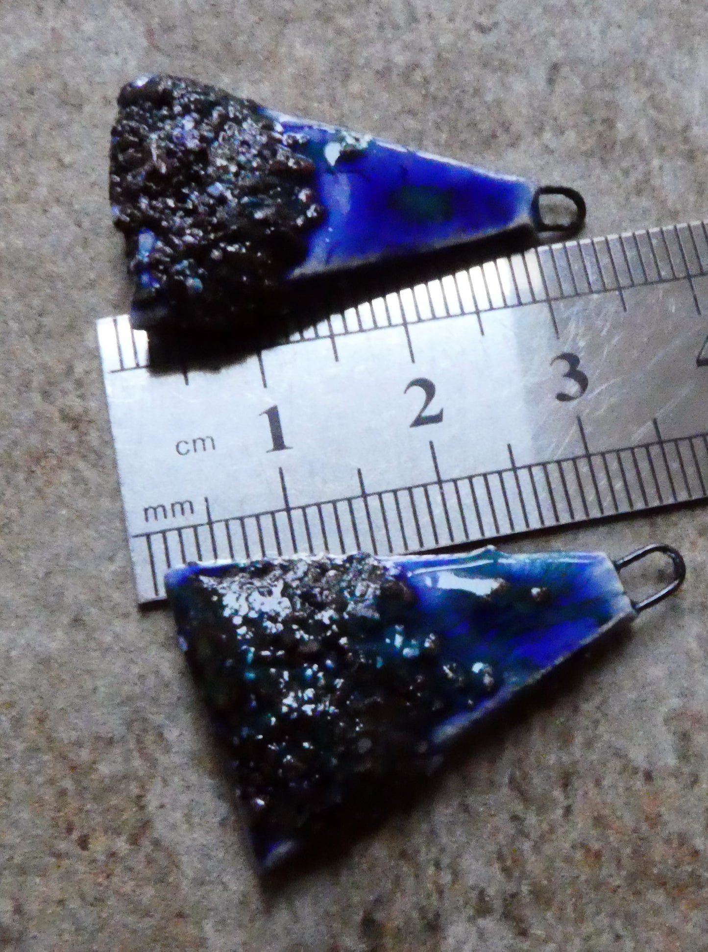 Ceramic Coarse Sandy Wedge Charms- Monets Pond