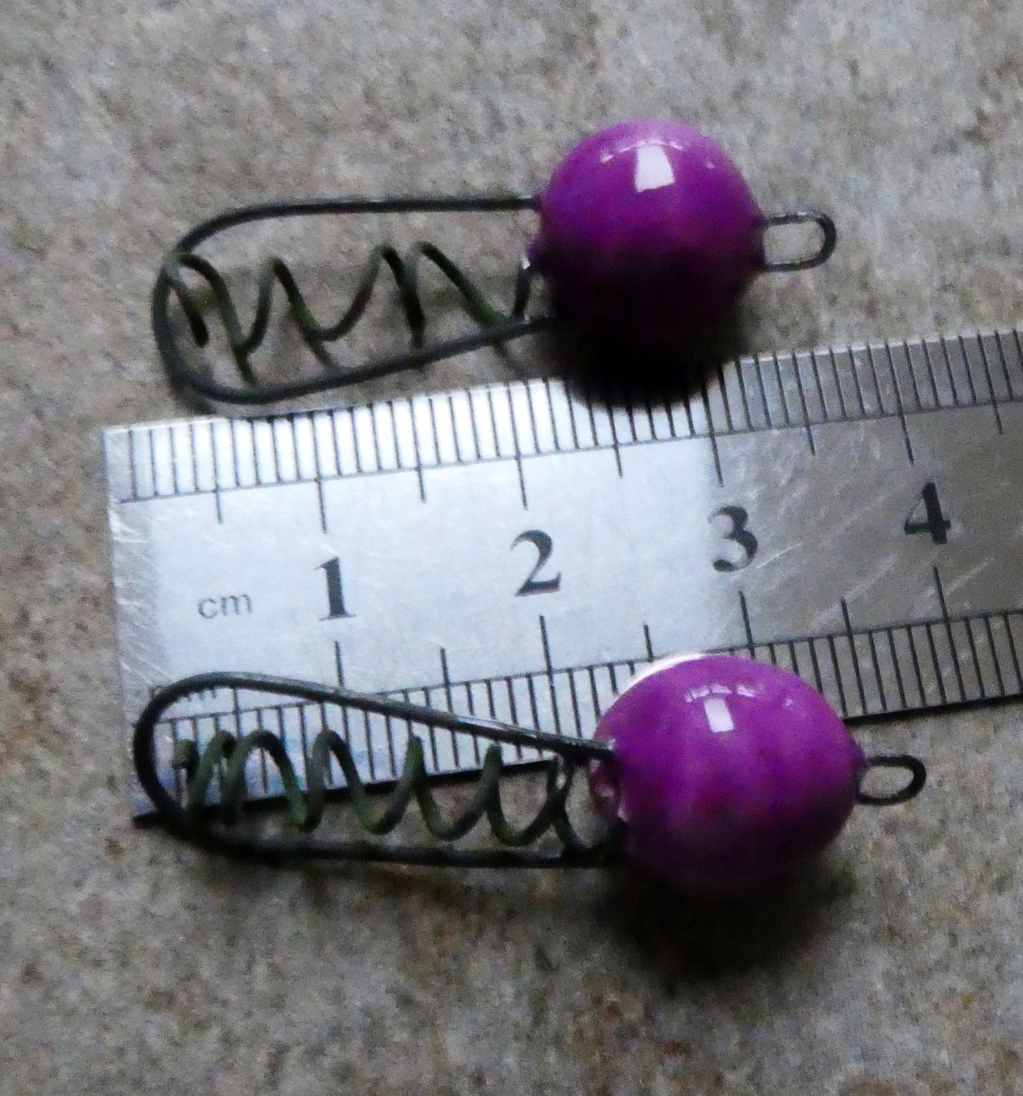 Ceramic Springy Bobble Earring Connectors -Grapel