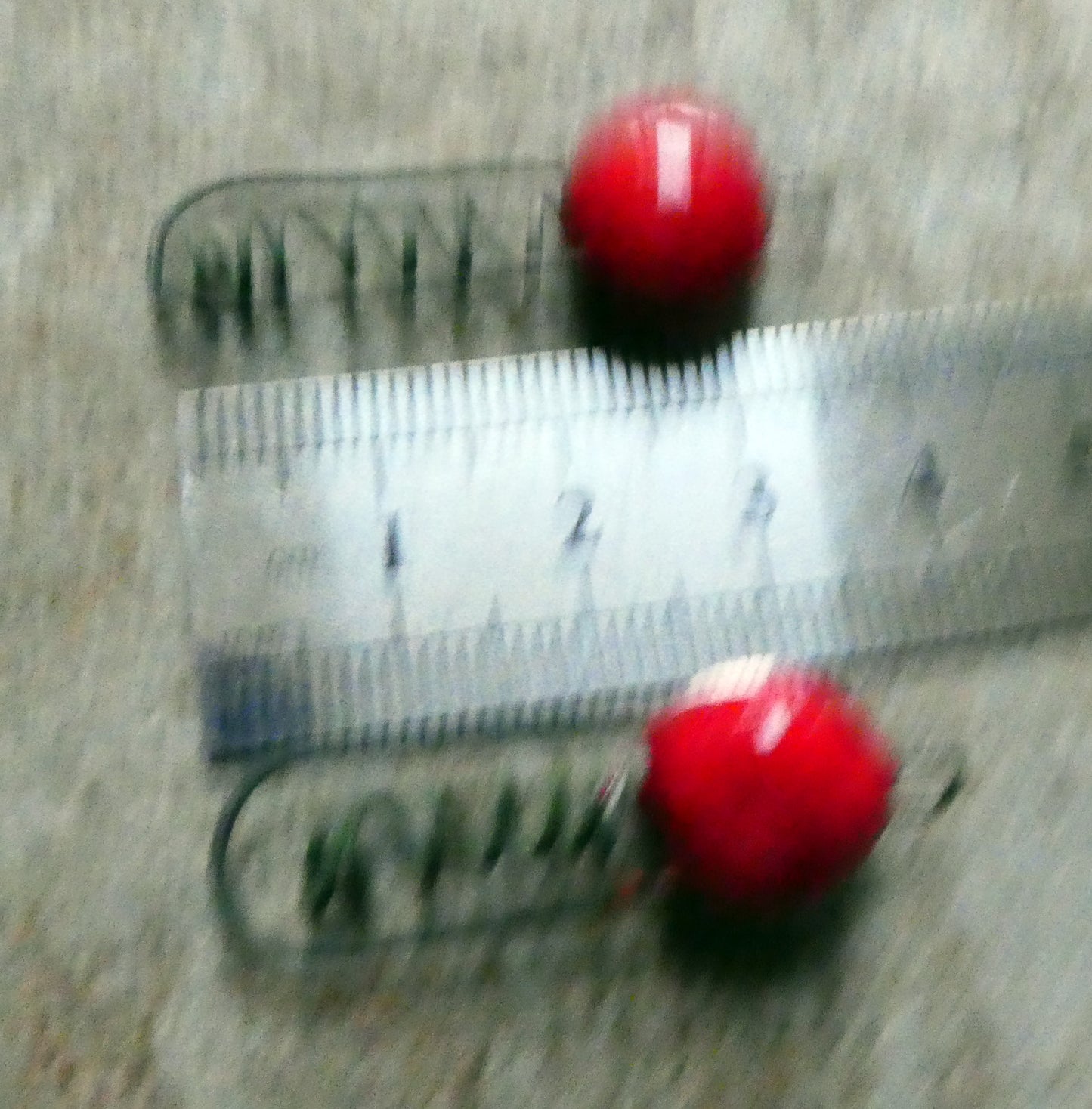 Ceramic Springy Bobble Earring Connectors -Red