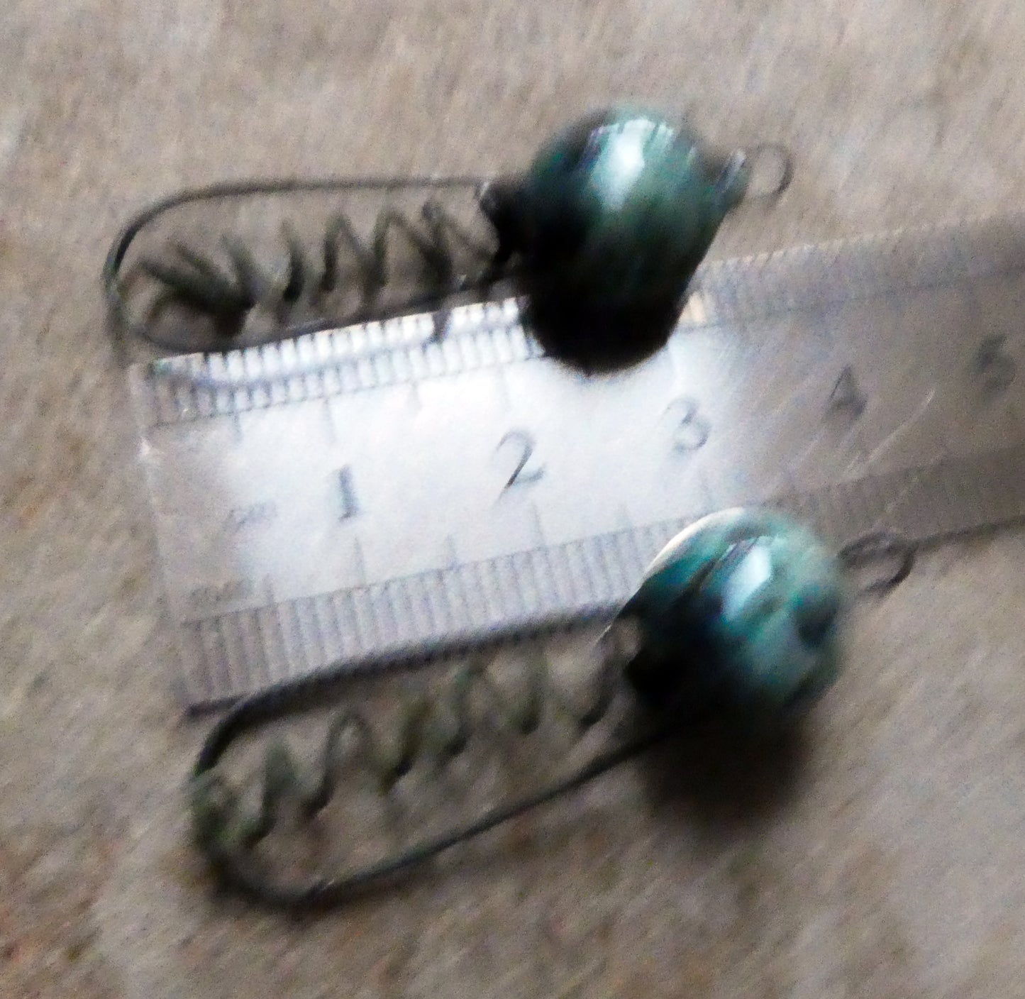 Ceramic Springy Bobble Earring Connectors -Ocean Mist