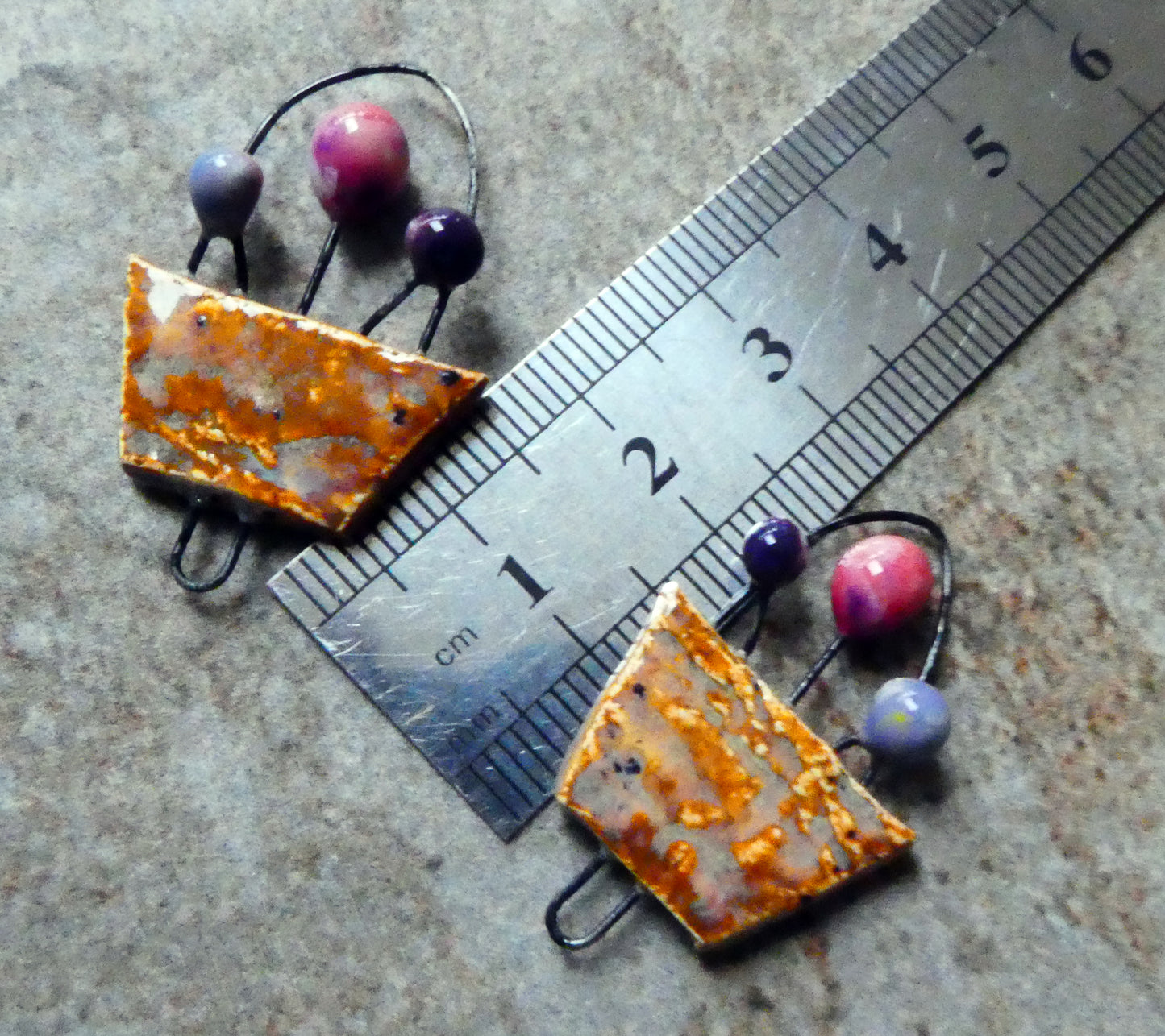 Ceramic Window Box Earring Connectors #2