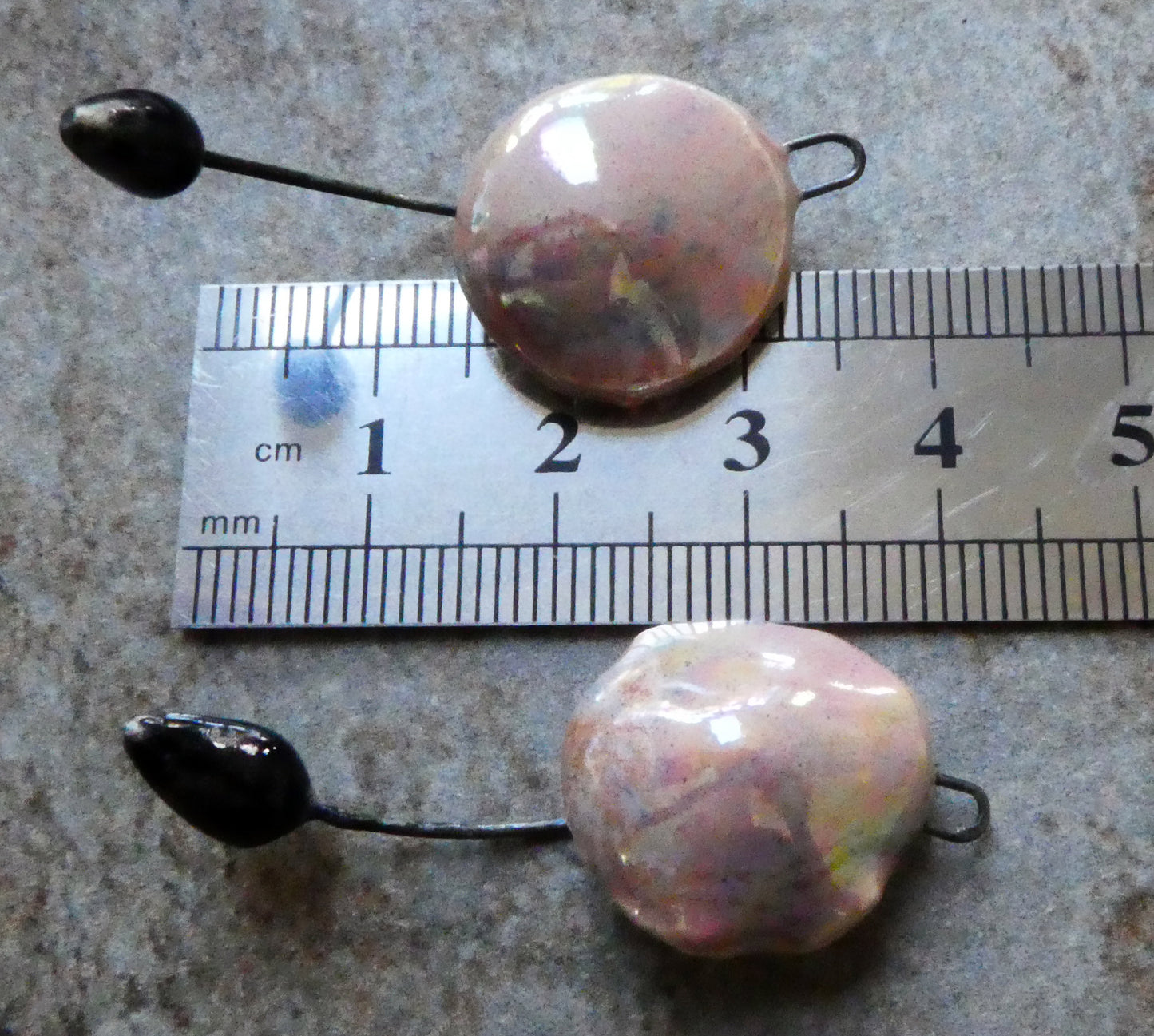 Ceramic Lustrous Hibiscus Flower Earring Charms - Morganite