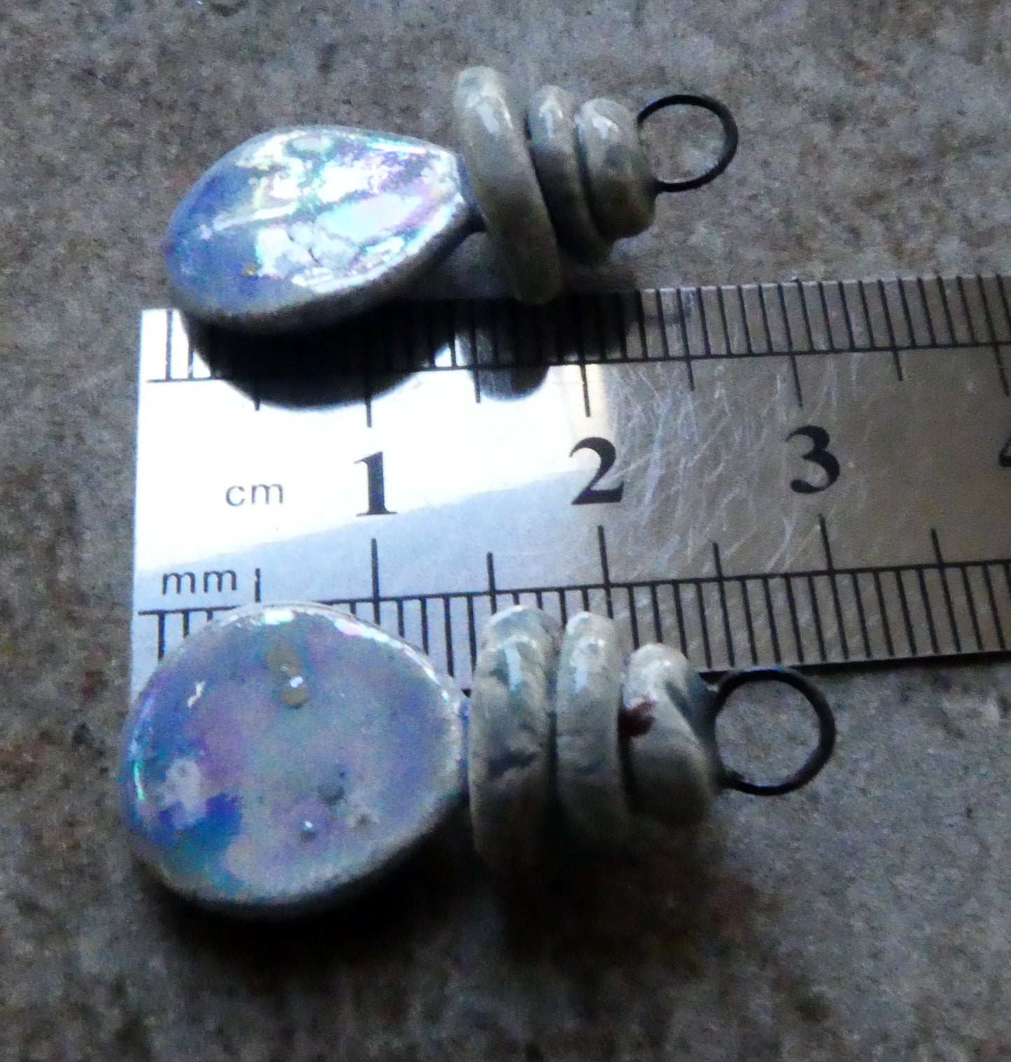 Ceramic Lustrous Pebble and Shell Charms - Sky Diamonds