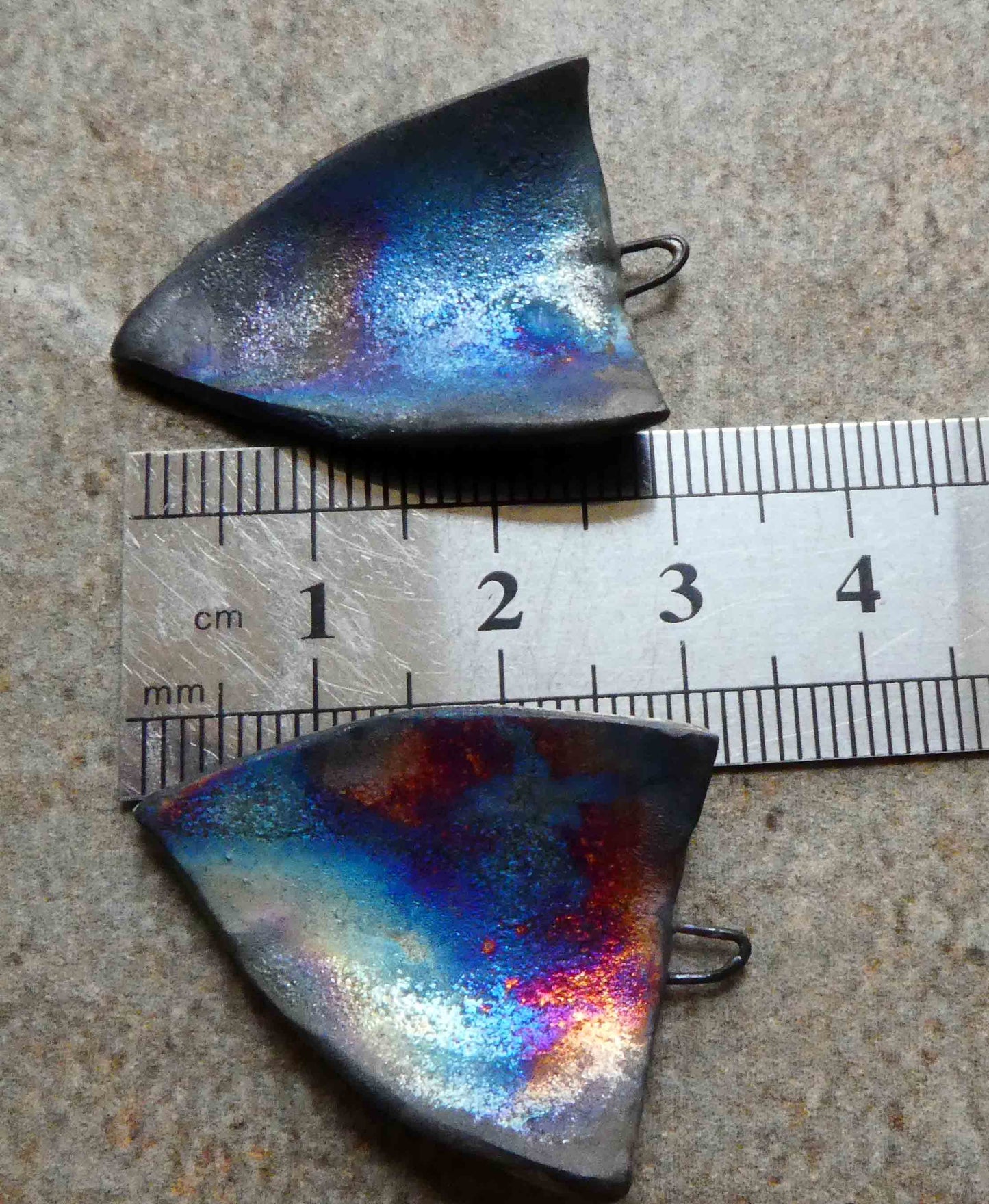 Ceramic Decal Tapa Shield Earring Charms #5