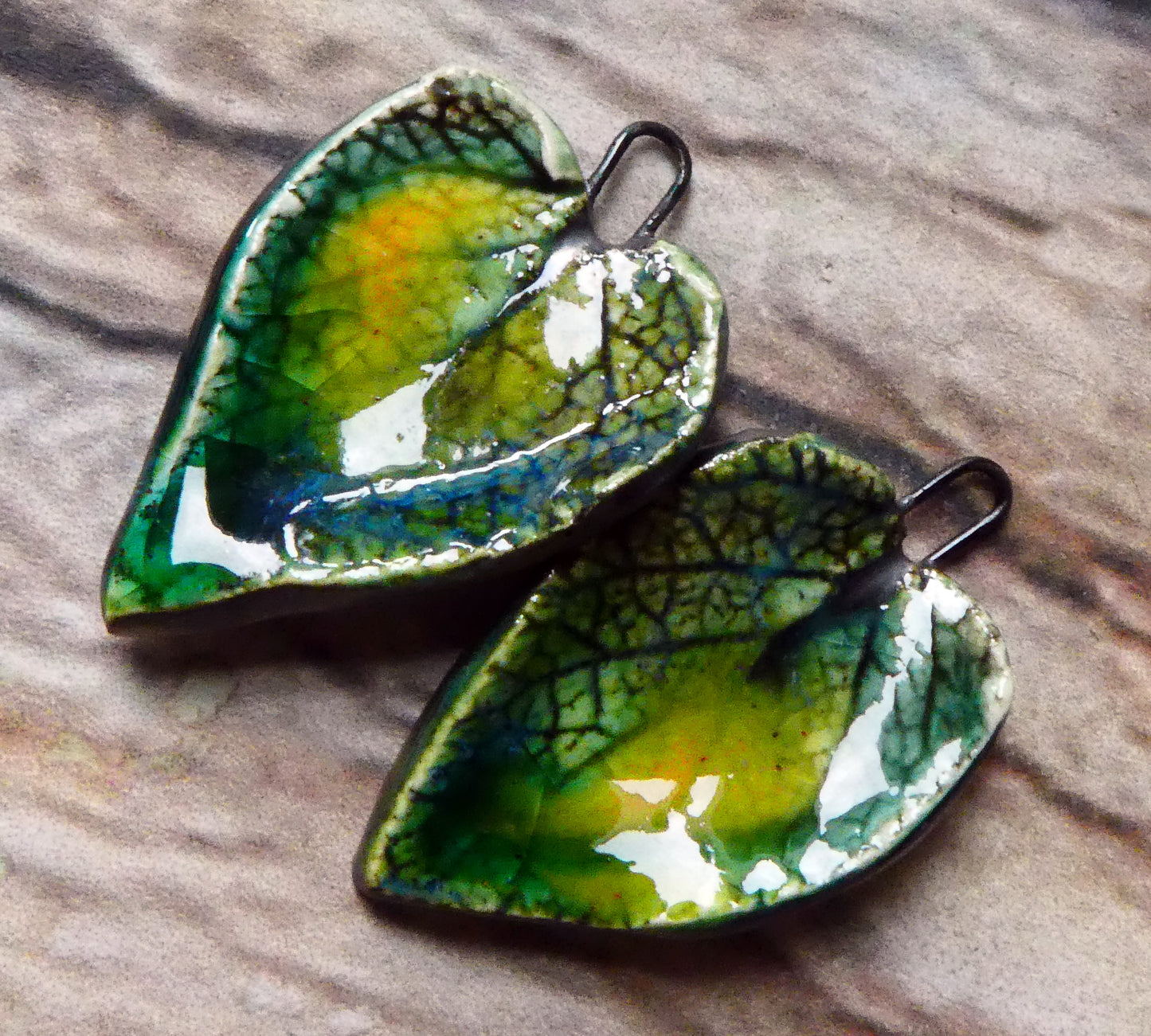 Ceramic Super Slim Spring Leaf Earring Charms #16