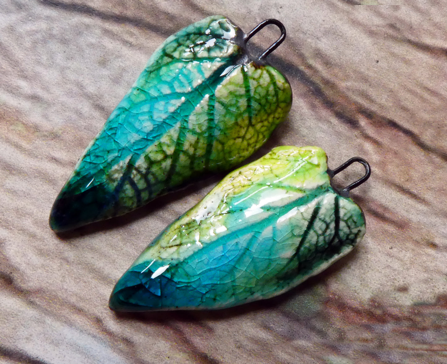 Ceramic Super Slim Spring Leaf Earring Charms #24