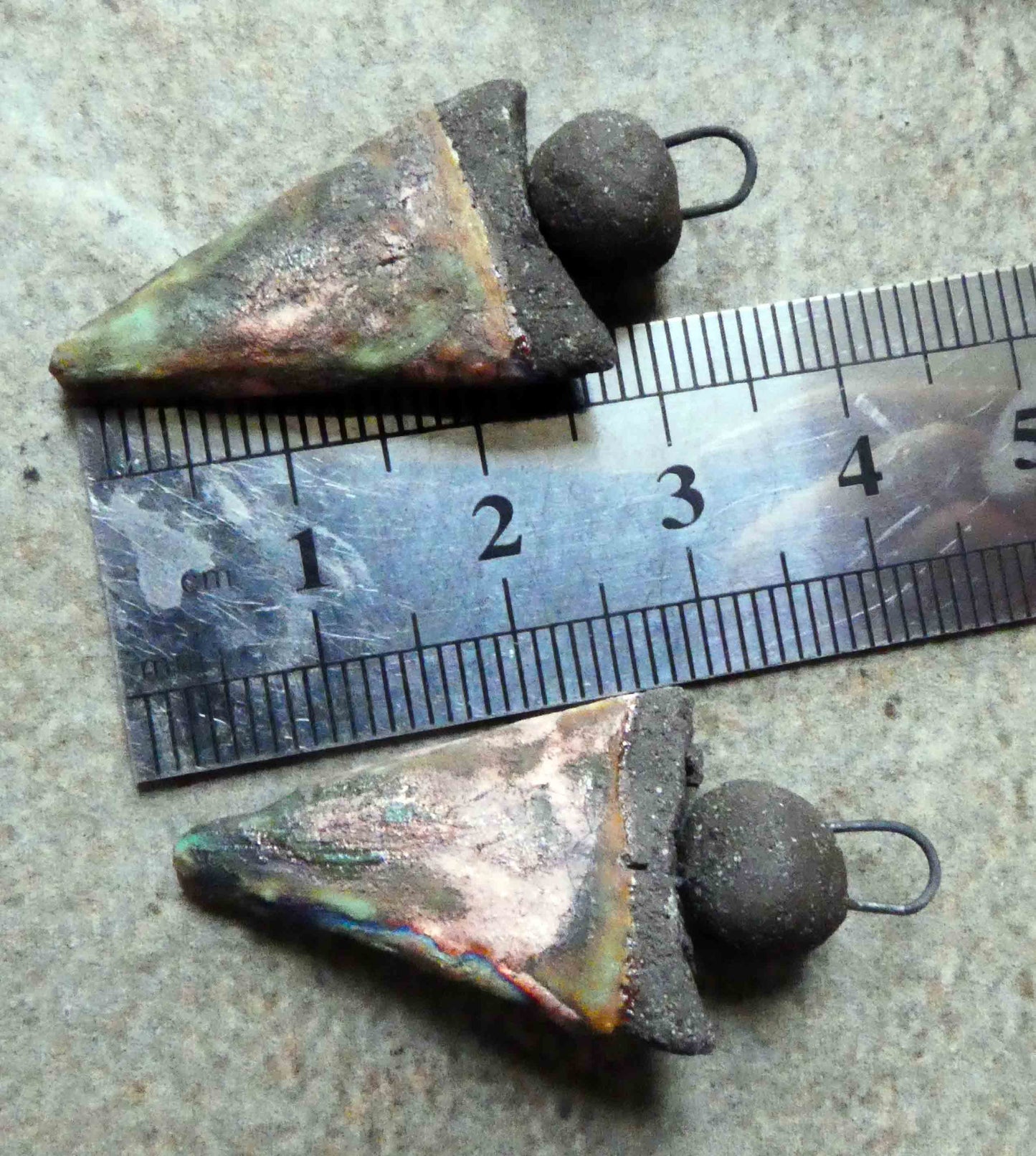 Ceramic Grungy Dagger Charms