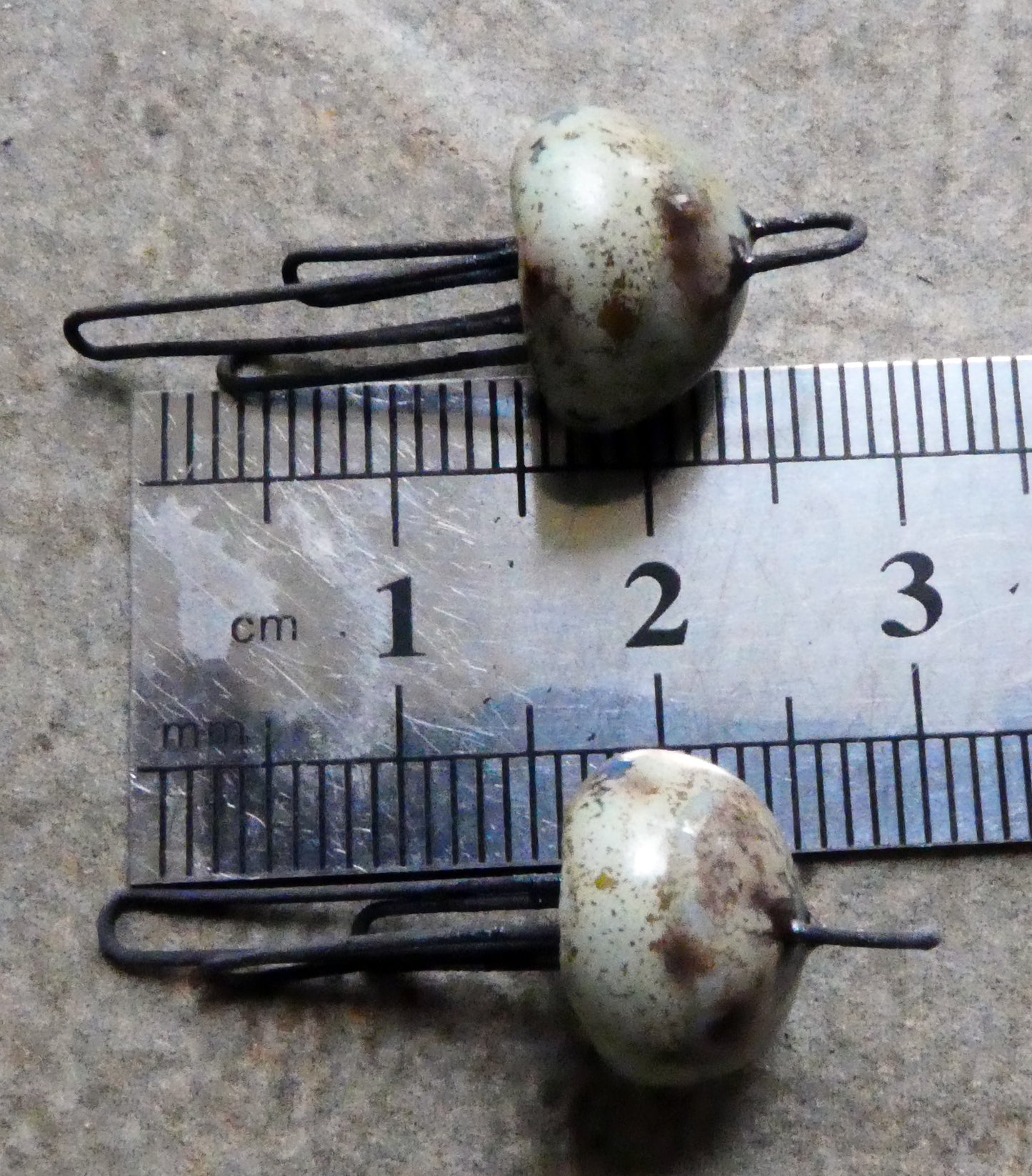 Ceramic Jellyfish Earring Connectors - Spotted Malachite