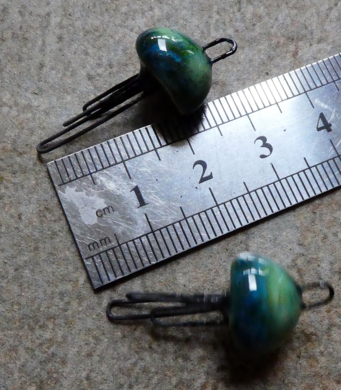Ceramic Jellyfish Earring Connectors - Rockpool