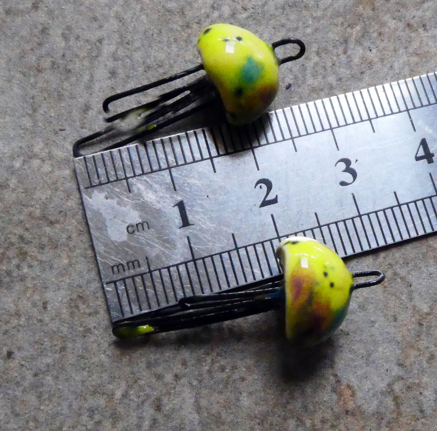Ceramic Jellyfish Earring Connectors - Mardi Gras