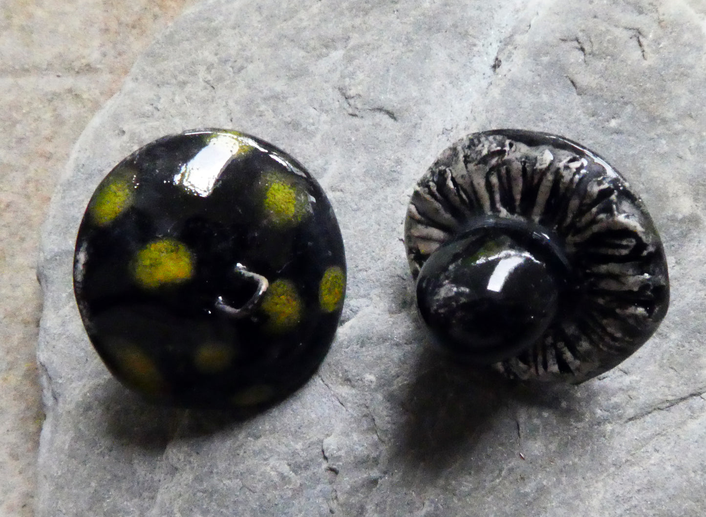 Ceramic Toadstool Earring Charms #1