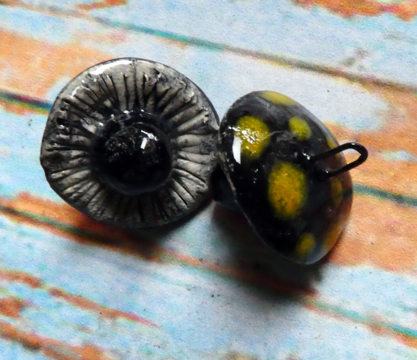 Ceramic Toadstool Earring Charms #1