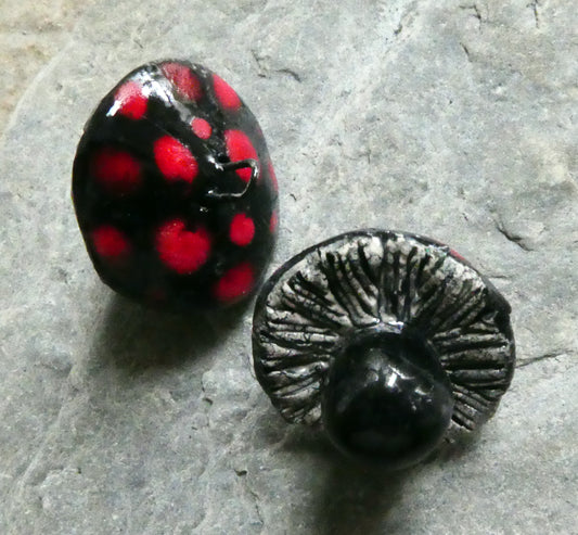 Ceramic Toadstool Earring Charms #2