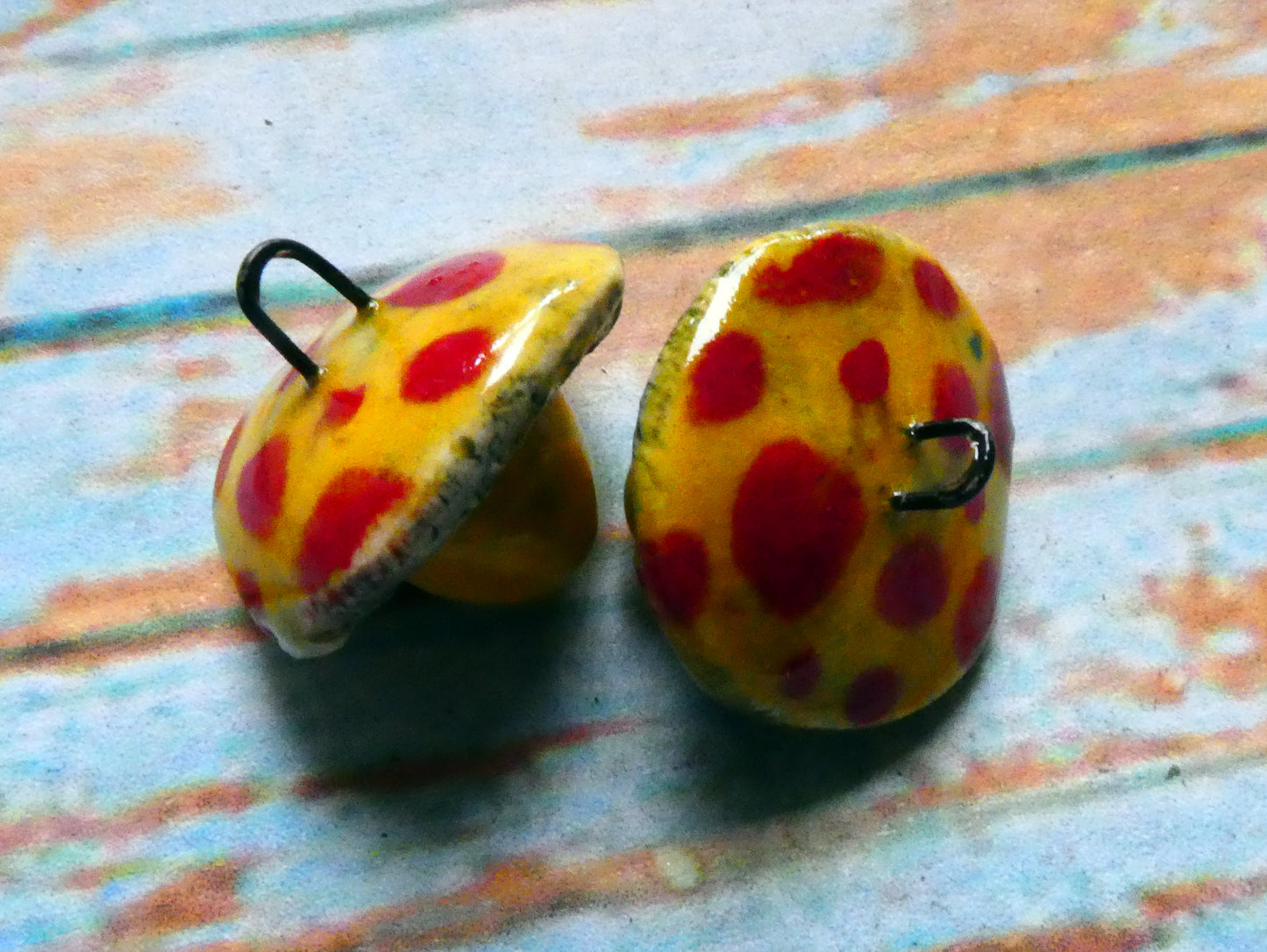 Ceramic Toadstool Earring Charms #4