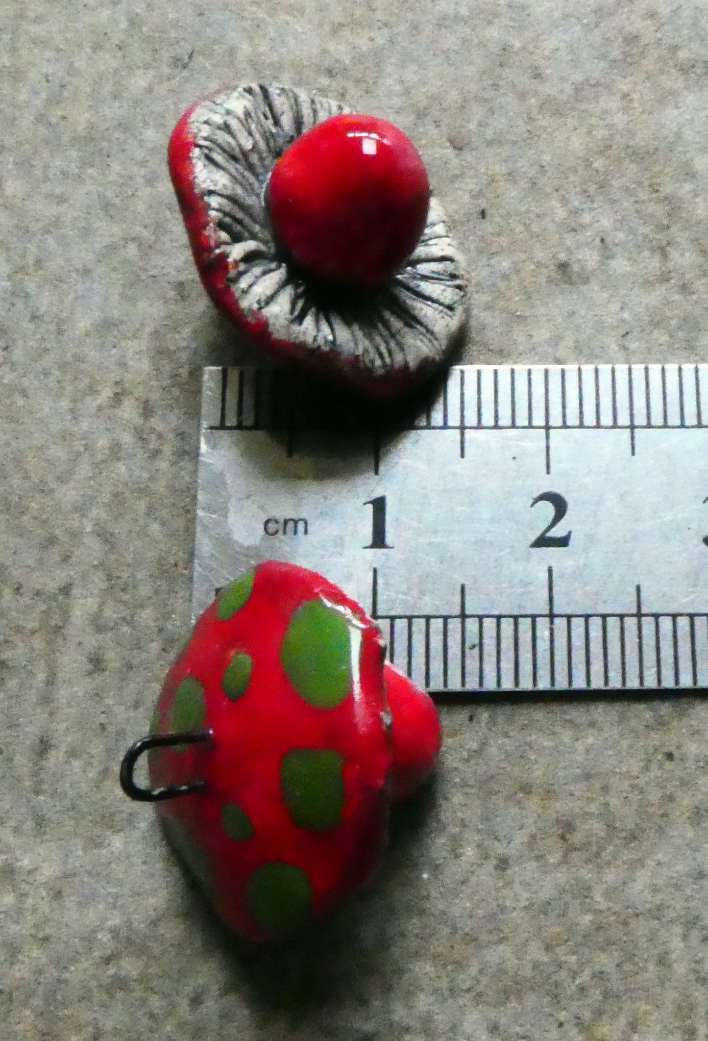 Ceramic Toadstool Earring Charms #6