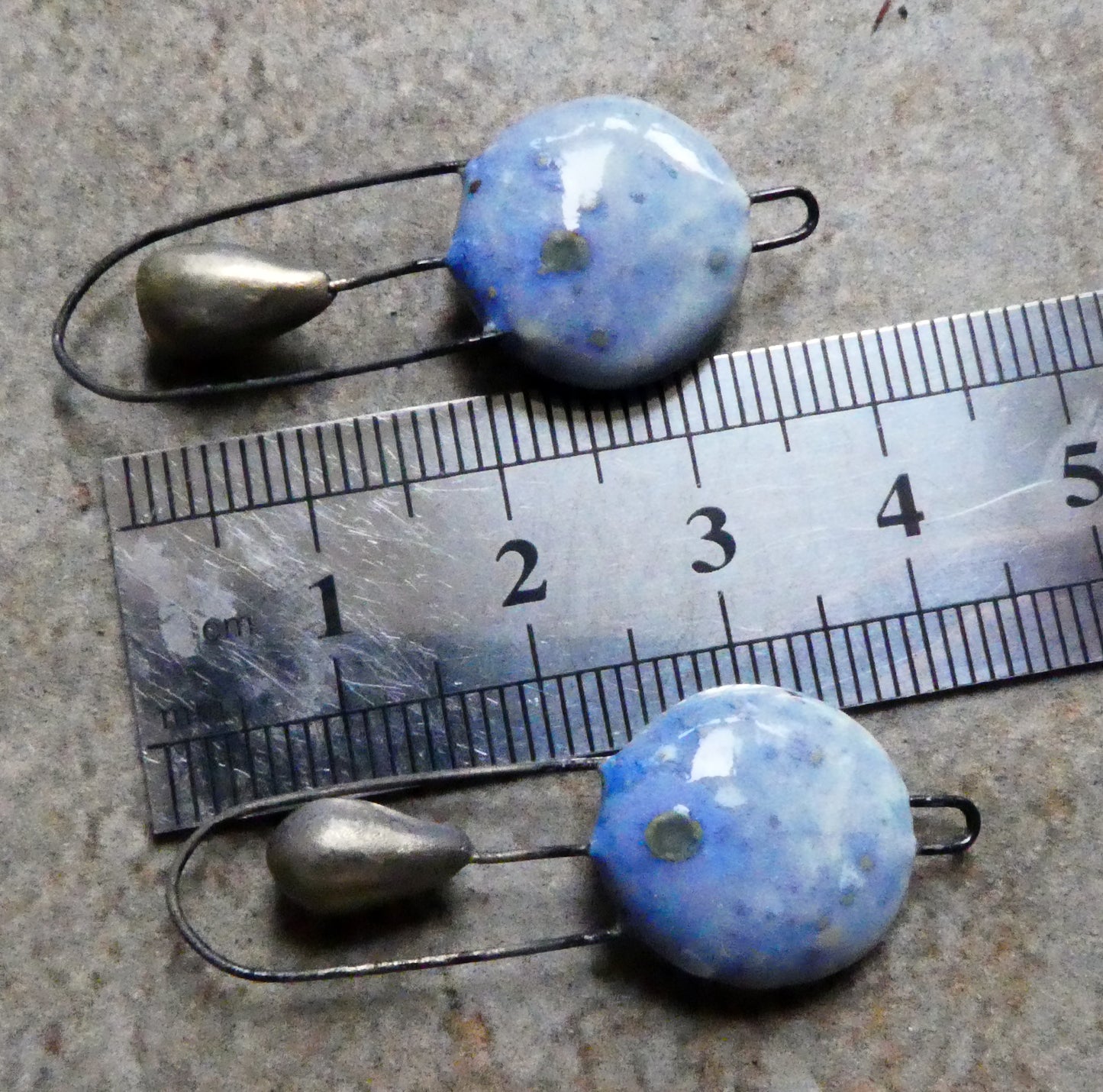 Ceramic Disc and Droplet Hoopy Connectors - Sky Diamonds