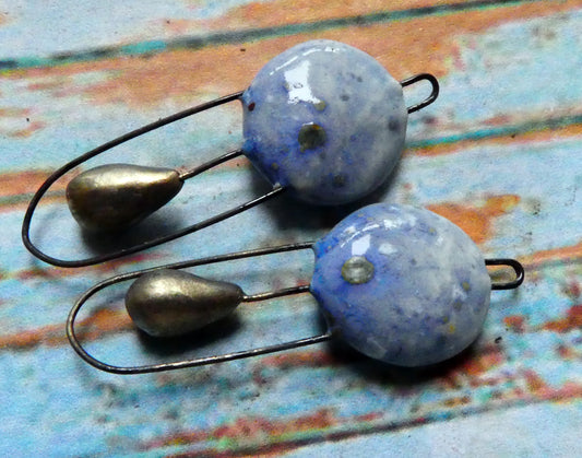 Ceramic Disc and Droplet Hoopy Connectors - Sky Diamonds