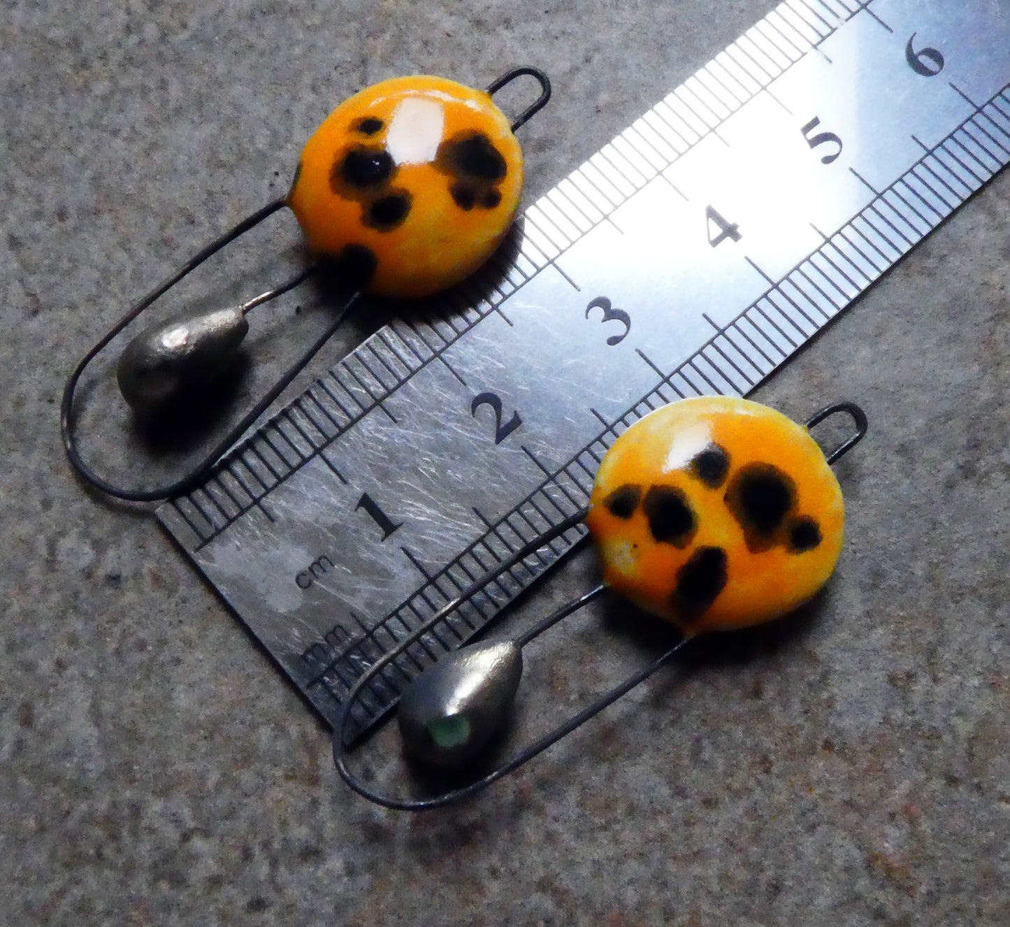 Ceramic Disc and Droplet Hoopy Connectors - Papaya