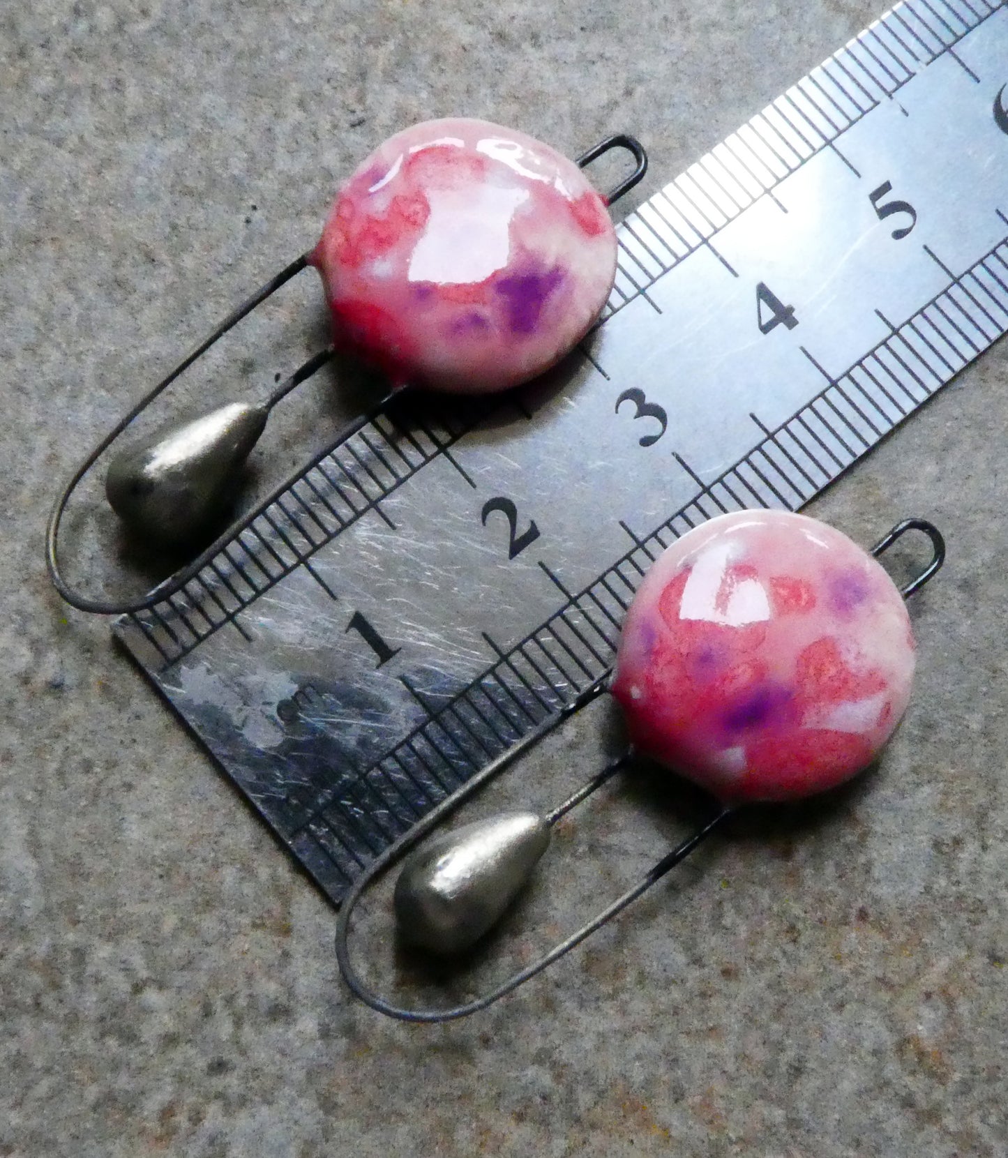 Ceramic Disc and Droplet Hoopy Connectors - Berry Tart