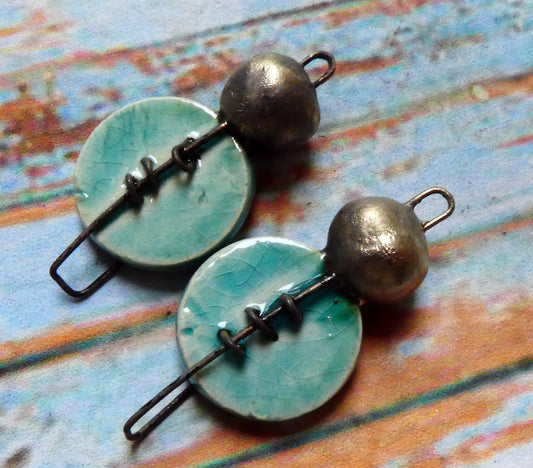 Ceramic Stapled Disc Connectors - Topaz