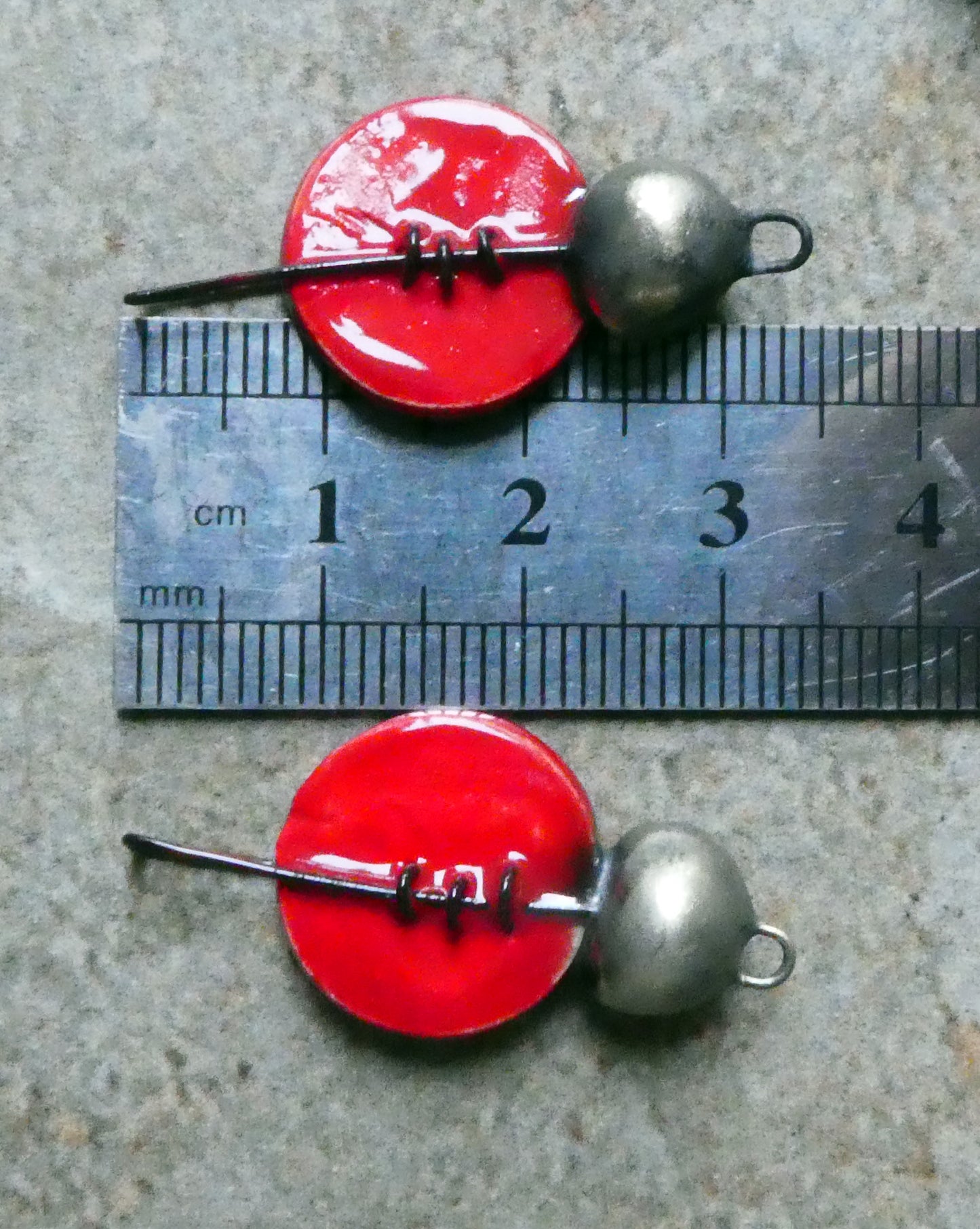 Ceramic Stapled Disc Connectors - Red