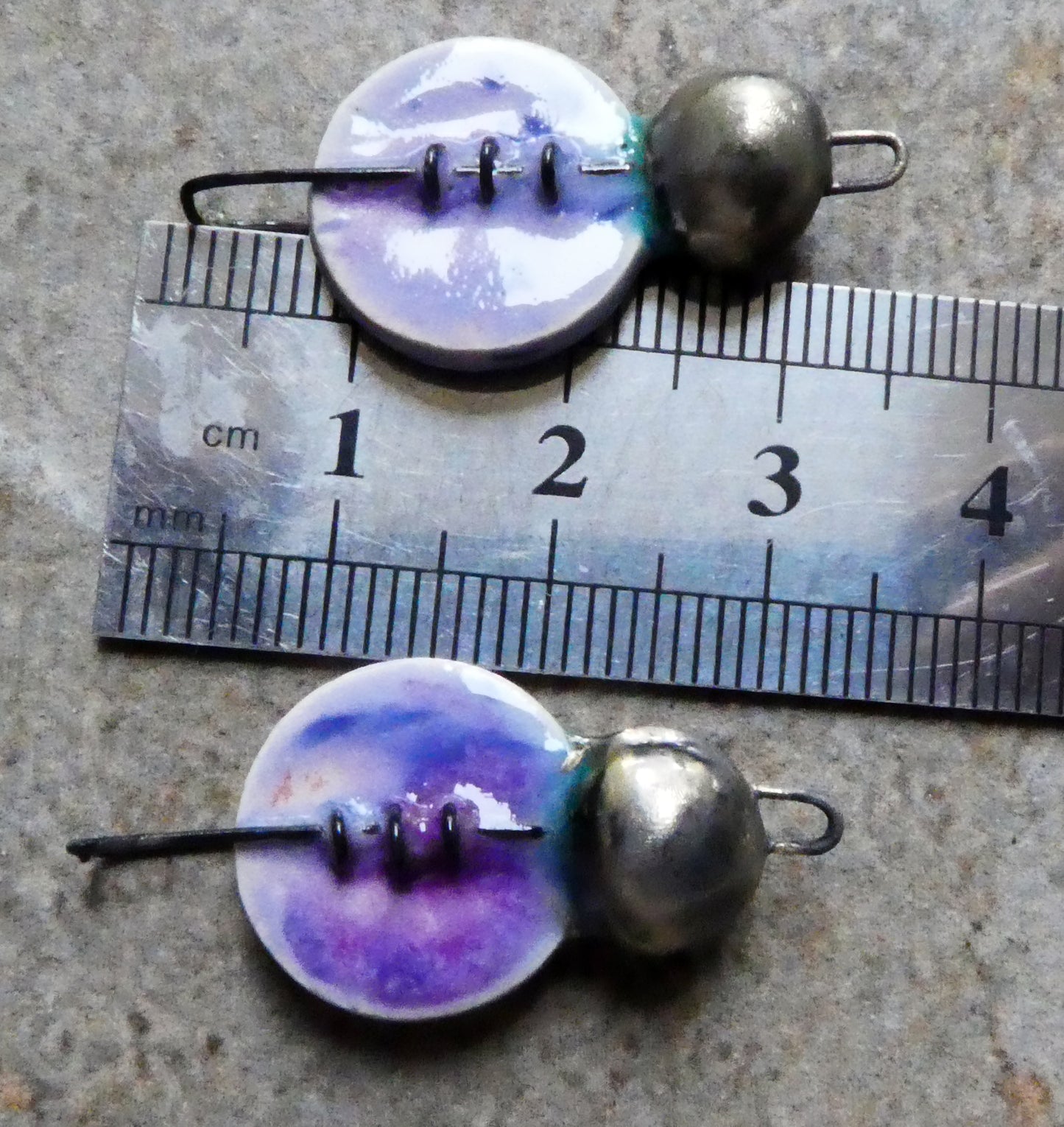 Ceramic Stapled Disc Connectors - Purple Reign