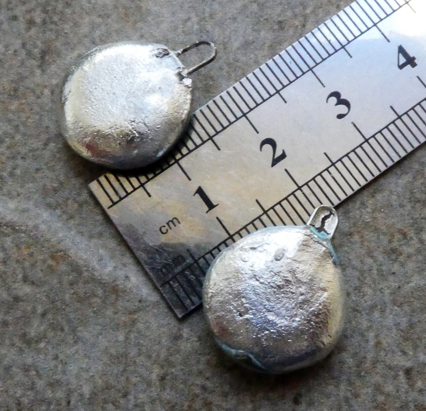 Ceramic and Silver Glassy Pool Charms - #1