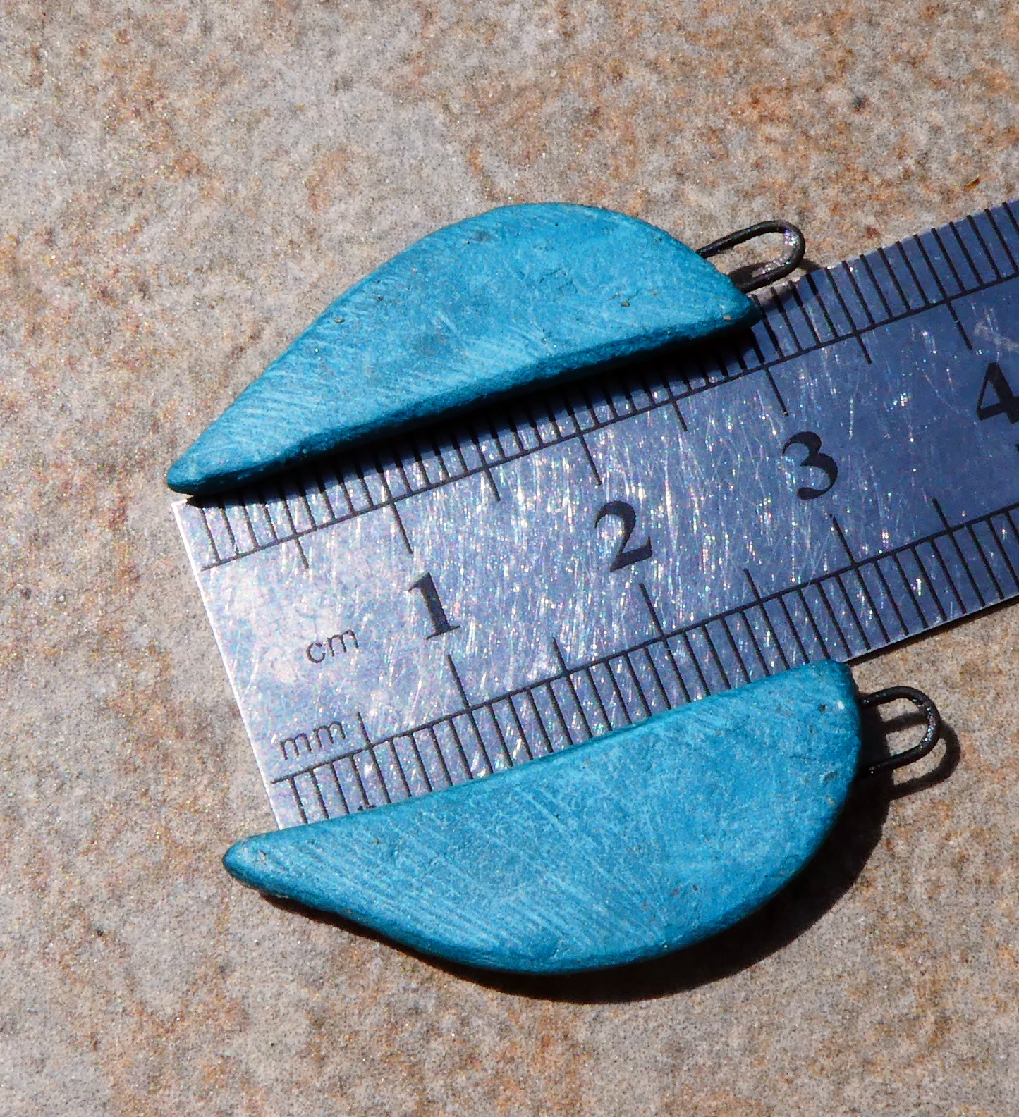 Ceramic Inky Face Earring Charms #4
