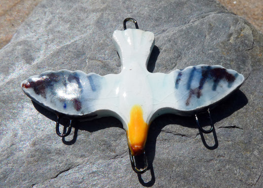 Ceramic Seagull Necklace Connector #1