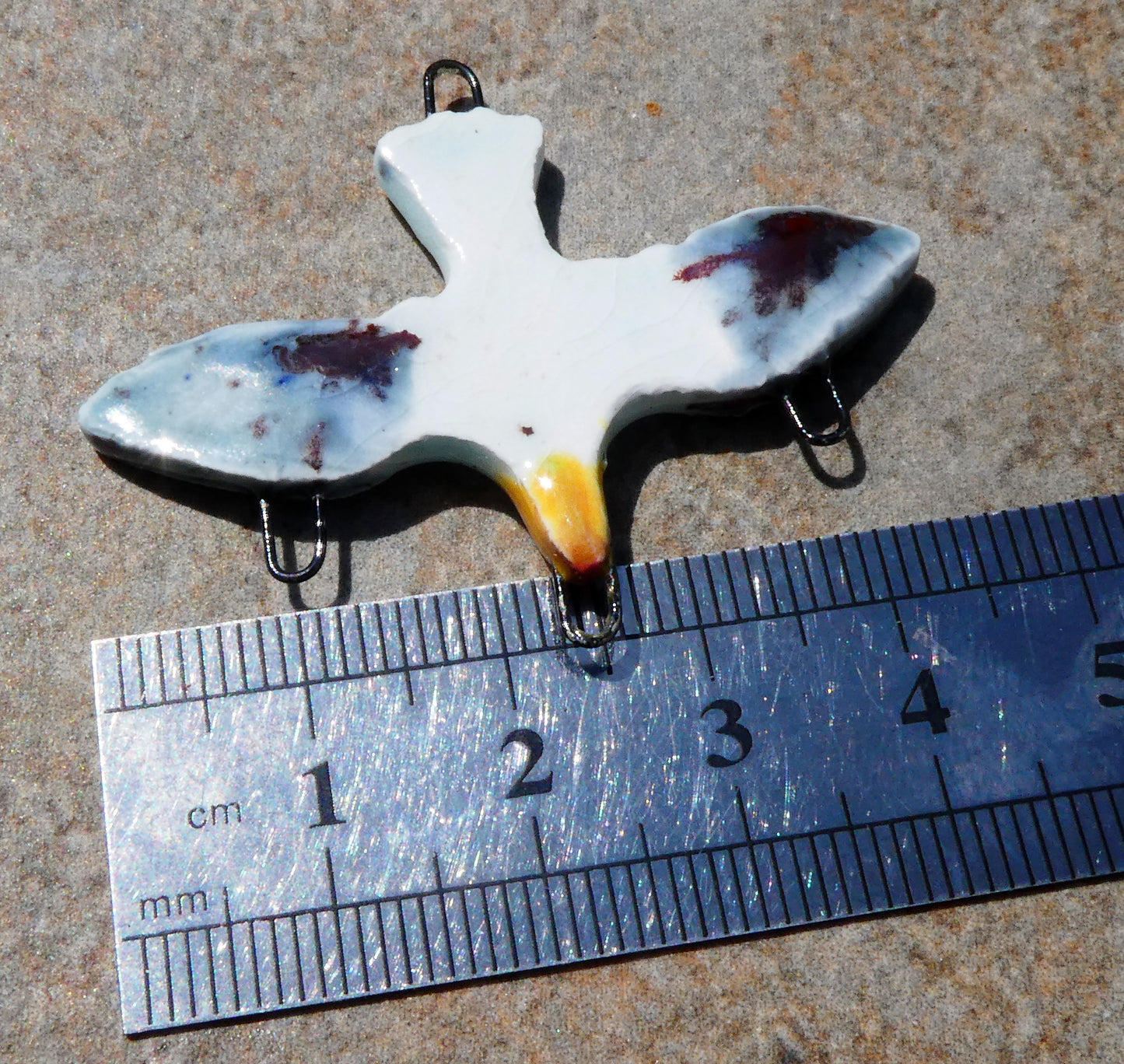 Ceramic Seagull Necklace Connector #1