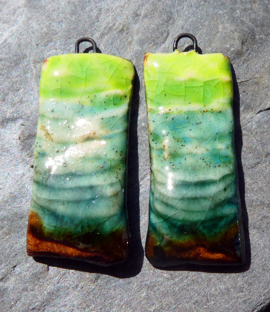 Ceramic Layered Mixed Glaze Charms #1