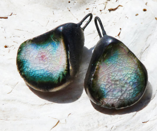 Ceramic Lustrous Shell Belly Charms - Orchid
