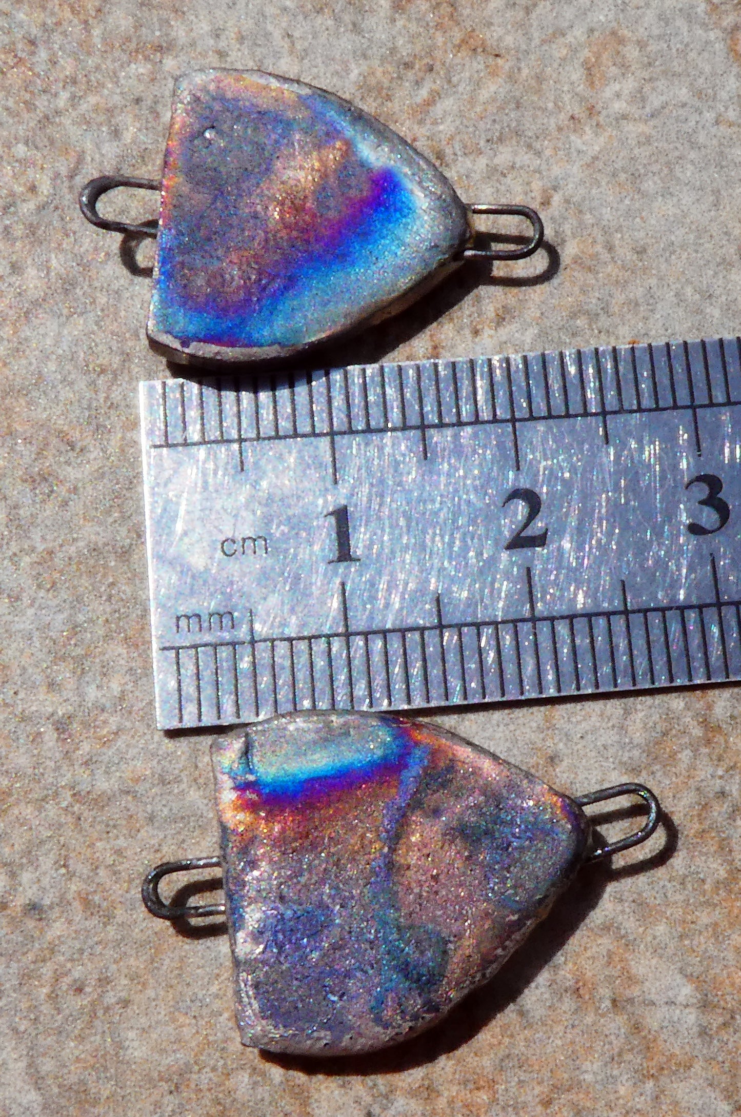 Ceramic Arch Chinese Art Earring Connectors - #7