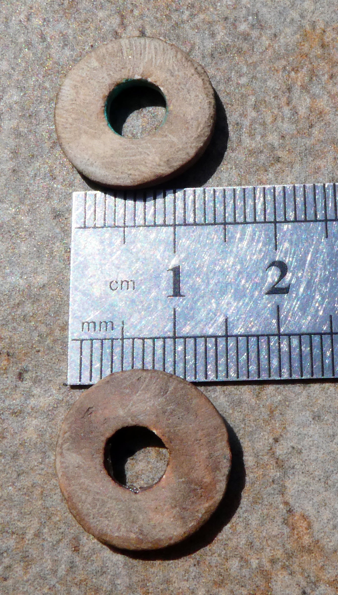 Ceramic Inky Little Disc Earring Charms #1