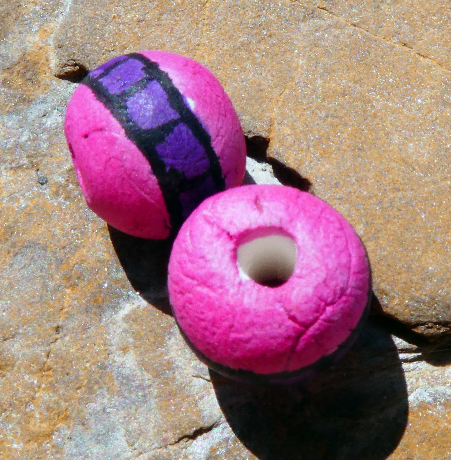 Ceramic Inky Bead Earring Charms #1